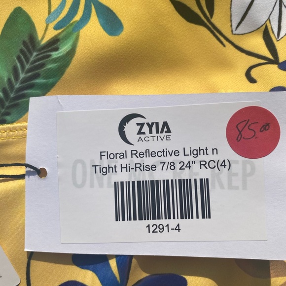 Floral Reflective Light n Tight Hi-Rise 7/8 24” - Picture 4 of 5